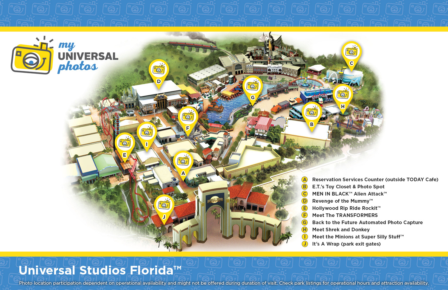 2019 Universal Studios Orlando Map and Islands of Adventure Map 